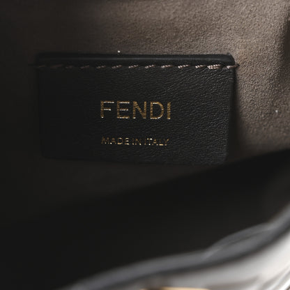 Fendi Vitello Liberty F is Fendi Bi-Color FF 1974 Embossed Mini Mon Tresor Bucket Bag Maya Black 6 of 10