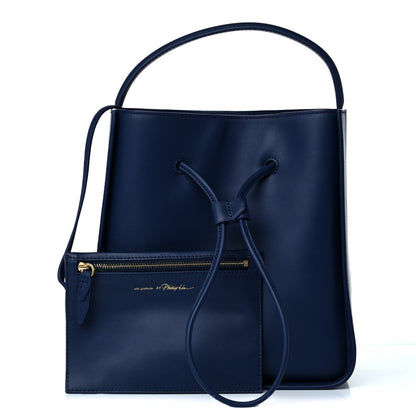 3.1 Phillip Lim Smooth Calfskin Small Soleil Bucket Bag Midnight Blue 1 of 13