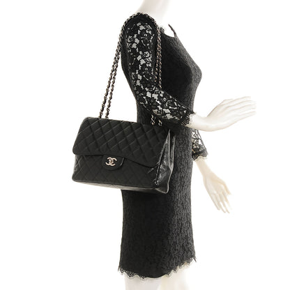 Chanel Caviar Quilted Jumbo Single Flap Black 2 of 8