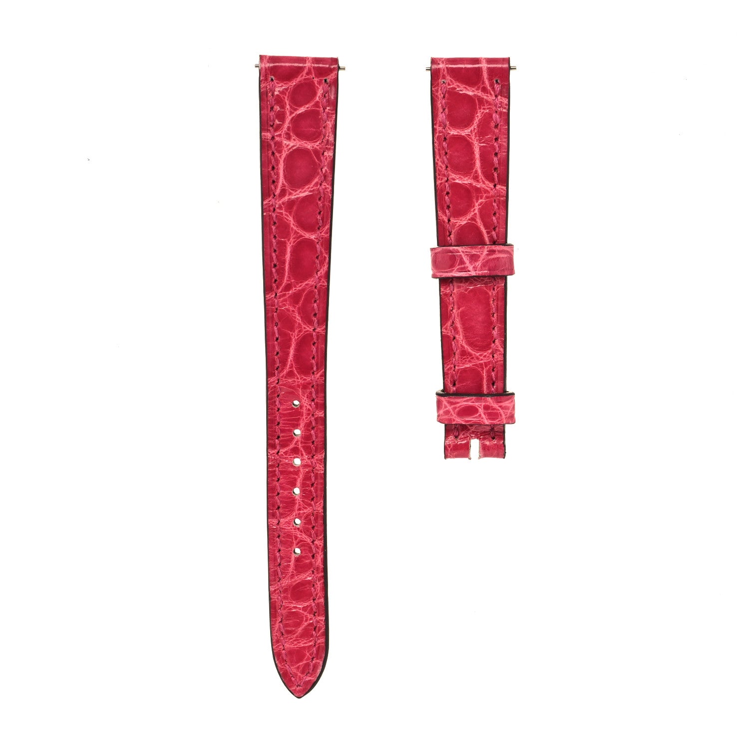 Hermes Shiny Alligator Cape Cod Watch Strap FRAMBOISE 1 of 4