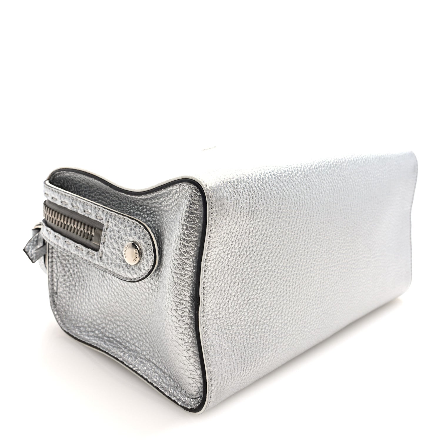 Fendi Cuoio Romano Lux Selleria Lei Boston Tote Argento 4 of 9