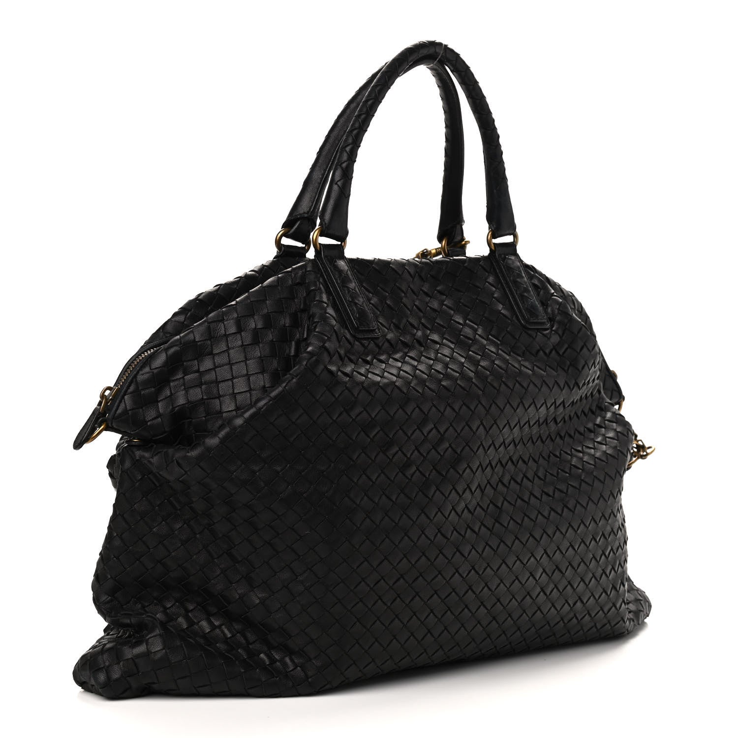 Bottega Veneta Nappa Intrecciato Maxi Convertible Tote Black 3 of 11