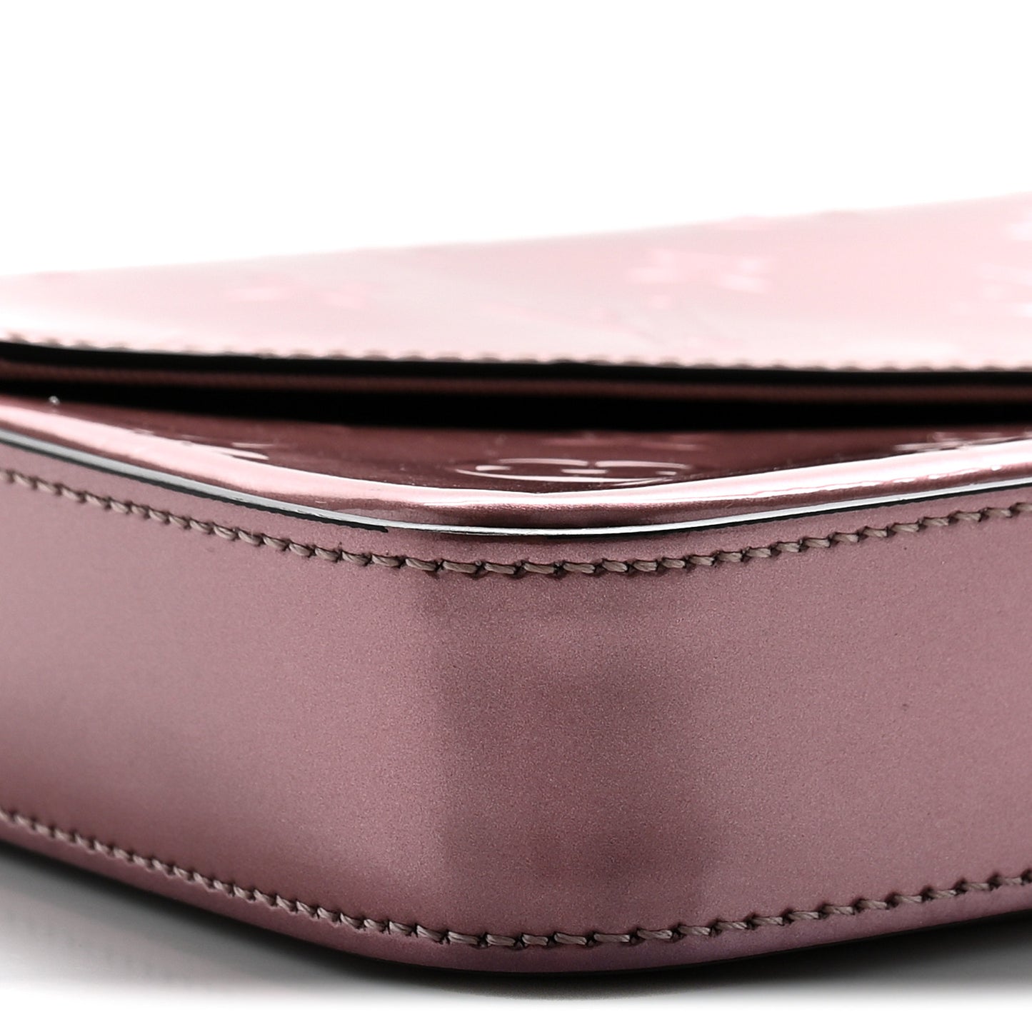 Vernis Pochette Felicie Chain Wallet Metallic Pale Pink