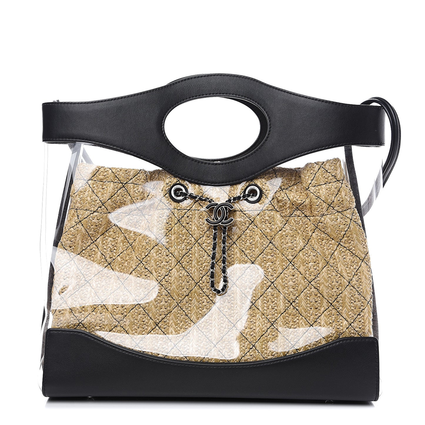 Calfskin PVC Quilted 31 Bag Black