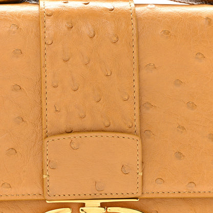 Christian Dior Ostrich 30 Montaigne Flap Bag Brown 7 of 13