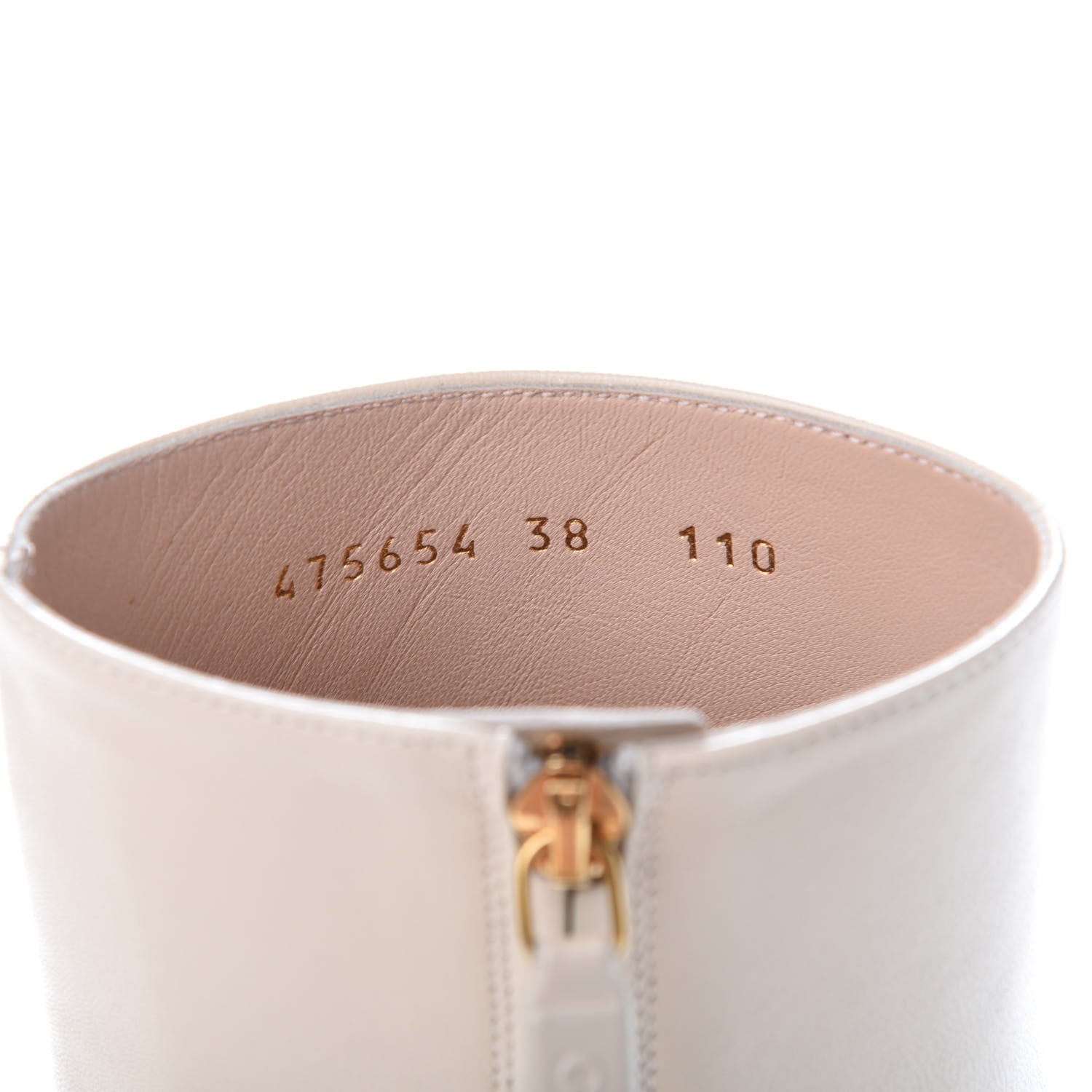 Gucci Nappa Sylvie Ankle Boots 38 Mystic White 7 of 9
