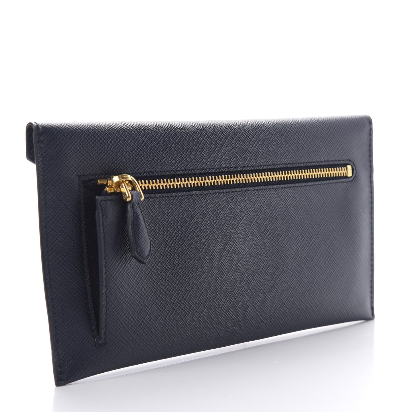 Saffiano Bi-Color Envelope Wallet Baltico Bluette