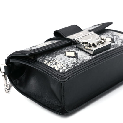 MCM Vintage Jacquard Monogram Mini Tracy Crossbody Black 10 of 11