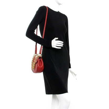 Chloe Calfskin Quilted Mini Drew Bijou Shoulder Bag Dahlia Red 2 of 8