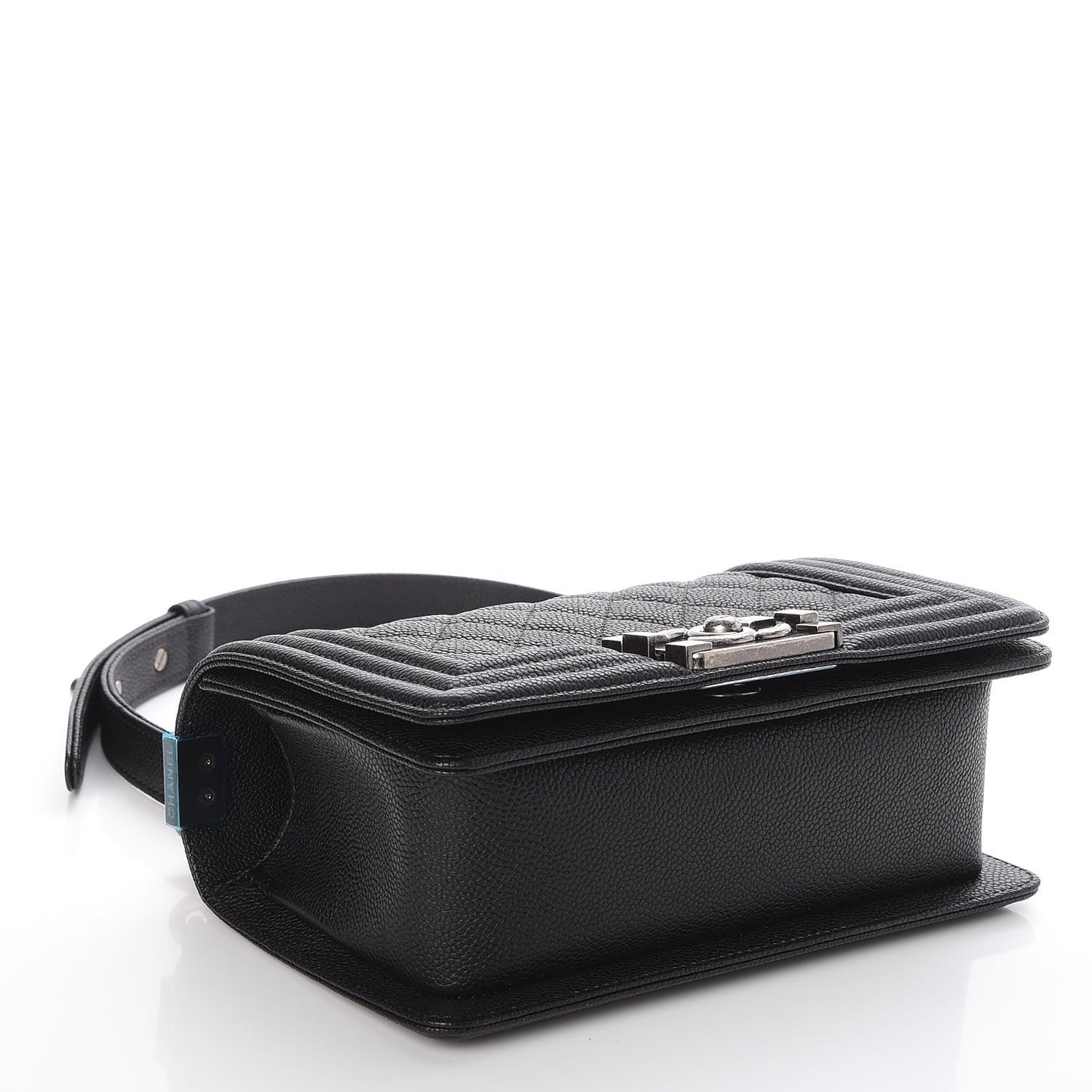 Caviar Quilted Small Boy Flap Black