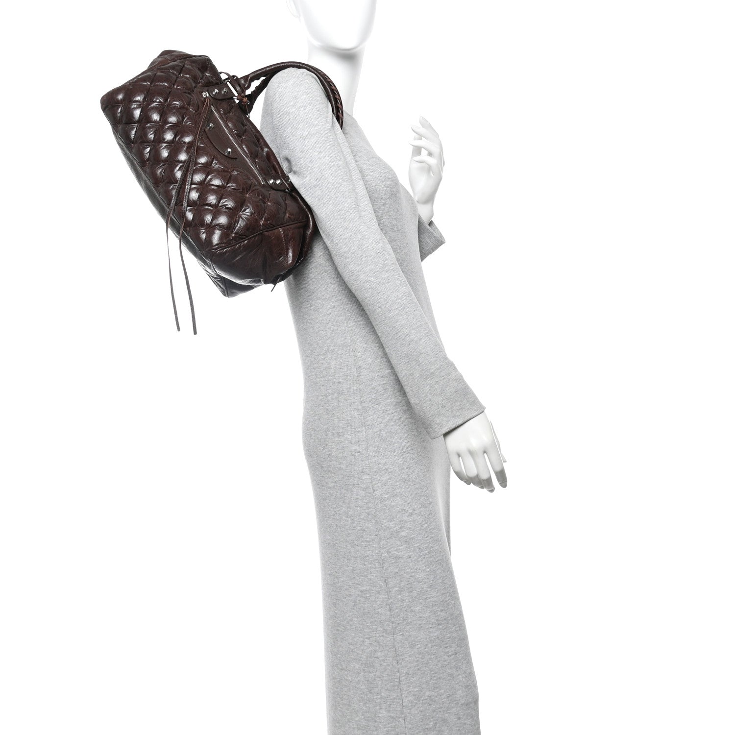 Balenciaga Chevre Quilted Matelasse MM Sienna 3 of 23