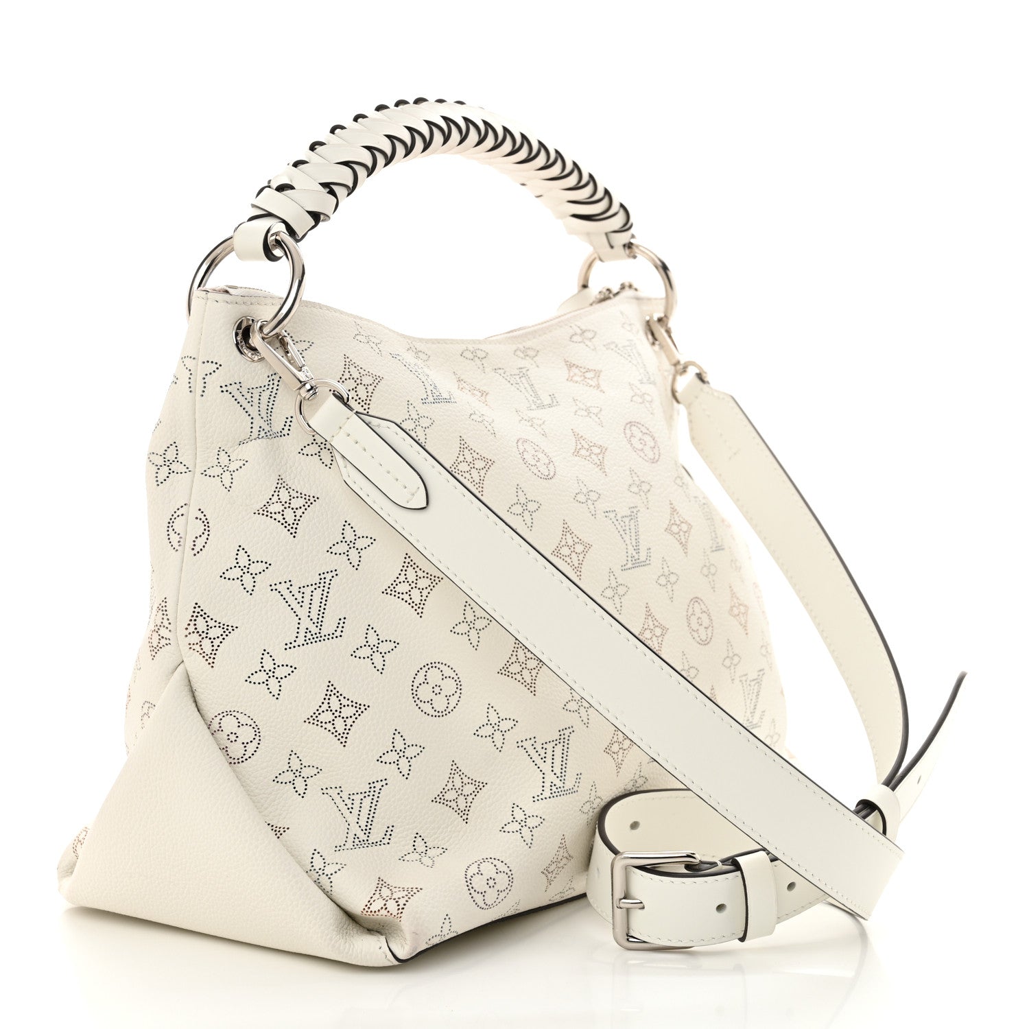 Louis Vuitton Mahina Beaubourg Hobo MM Snow 3 of 10