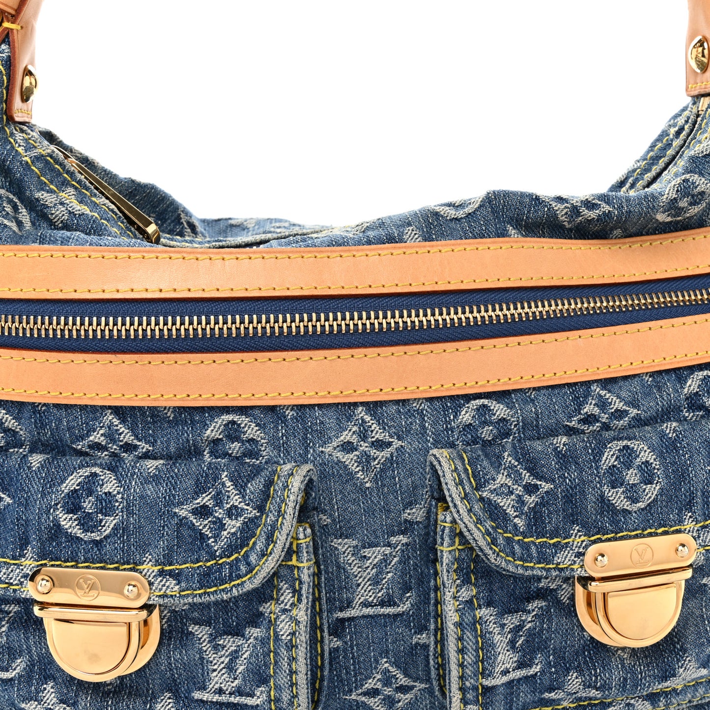 Monogram Denim Baggy PM Blue