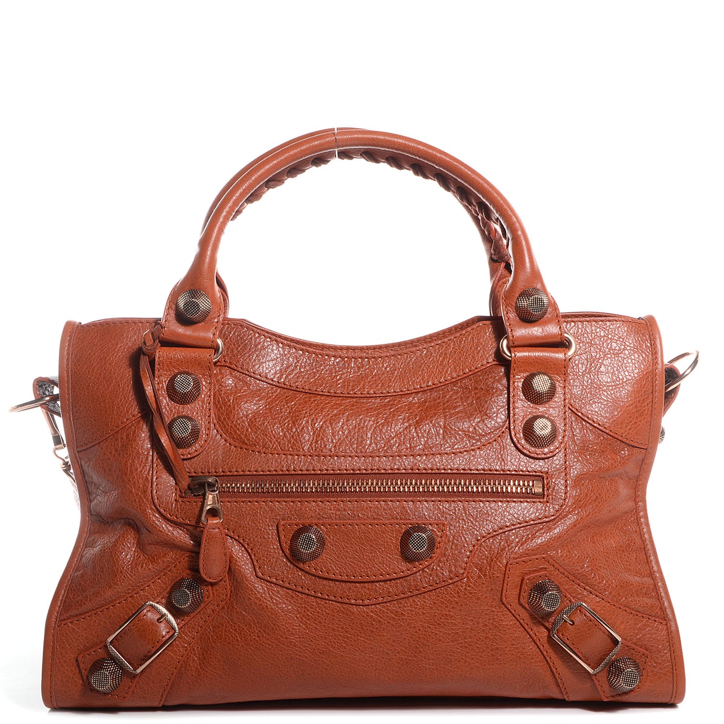 Agneau Giant 21 Rose Gold Hardware City Orange Brulee