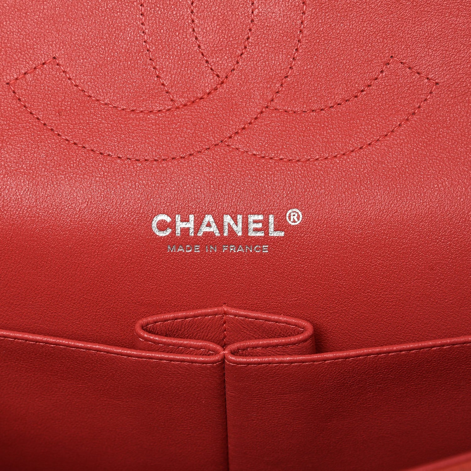 Chanel Iridescent Caviar Quilted Jumbo Double Flap Coral 10 of 15