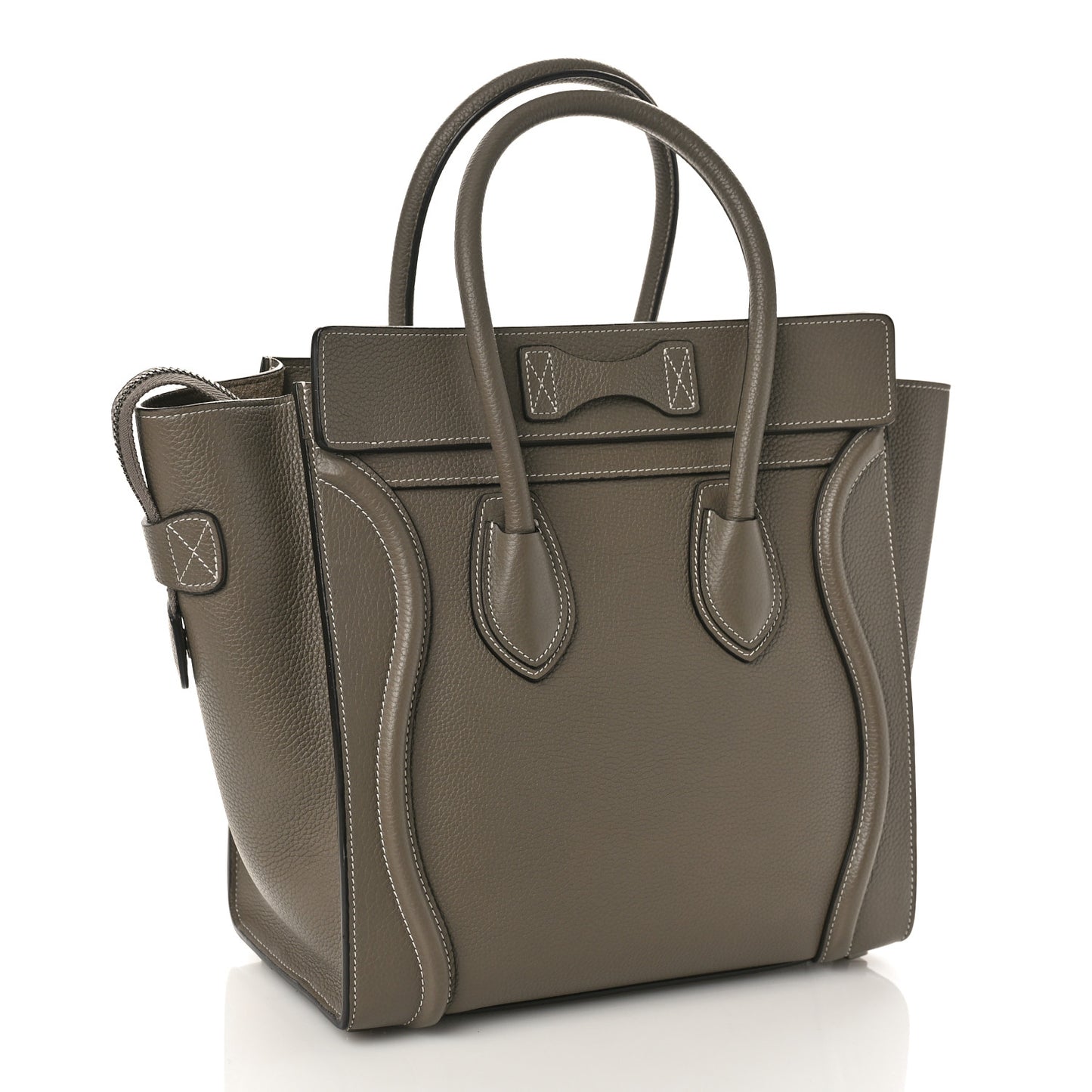 Drummed Calfskin Micro Luggage Souris