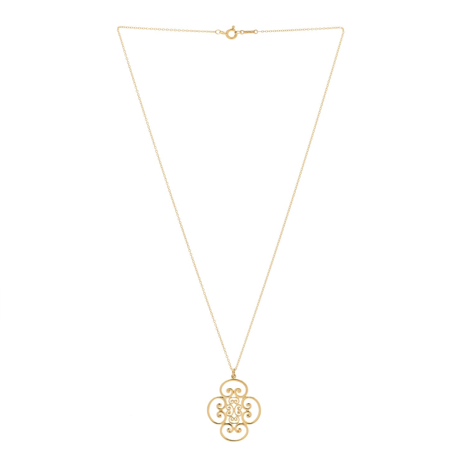 Tiffany 18K Yellow Gold Paloma Picasso Venezia Goldoni Quadruplo Pendant Necklace 3 of 5