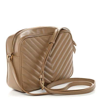 Saint Laurent Calfskin Matelasse Monogram Lou Camera Bag Dark Beige 3 of 16