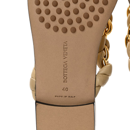 Bottega Veneta Nappa Chain Dot Flat Sandals 40 Cane Sugar 6 of 8