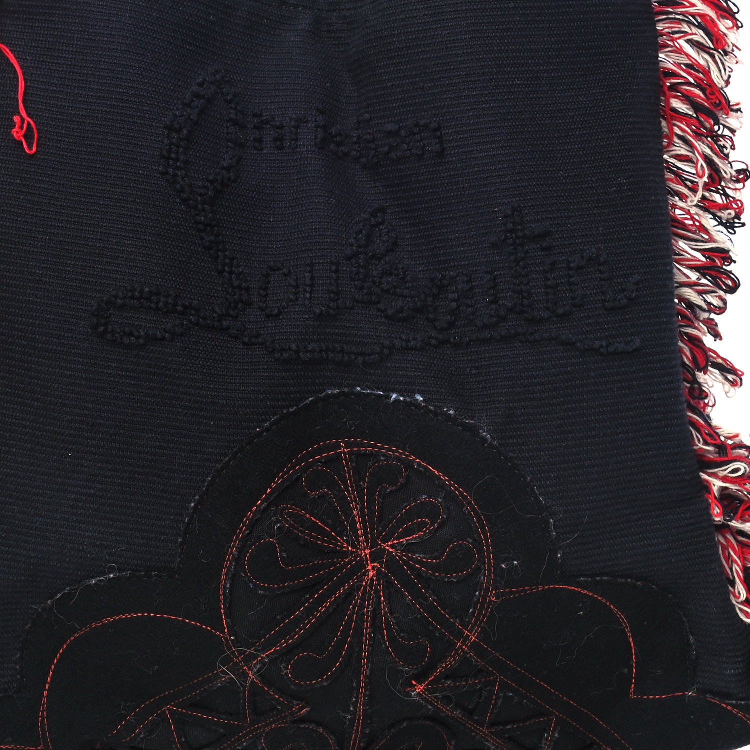 Christian Louboutin Cotton Embroidered Portugaba Black 9 of 15