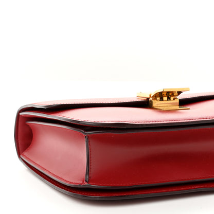 Celine Box Calfskin Medium Classic Box Flap Bag Red 9 of 12