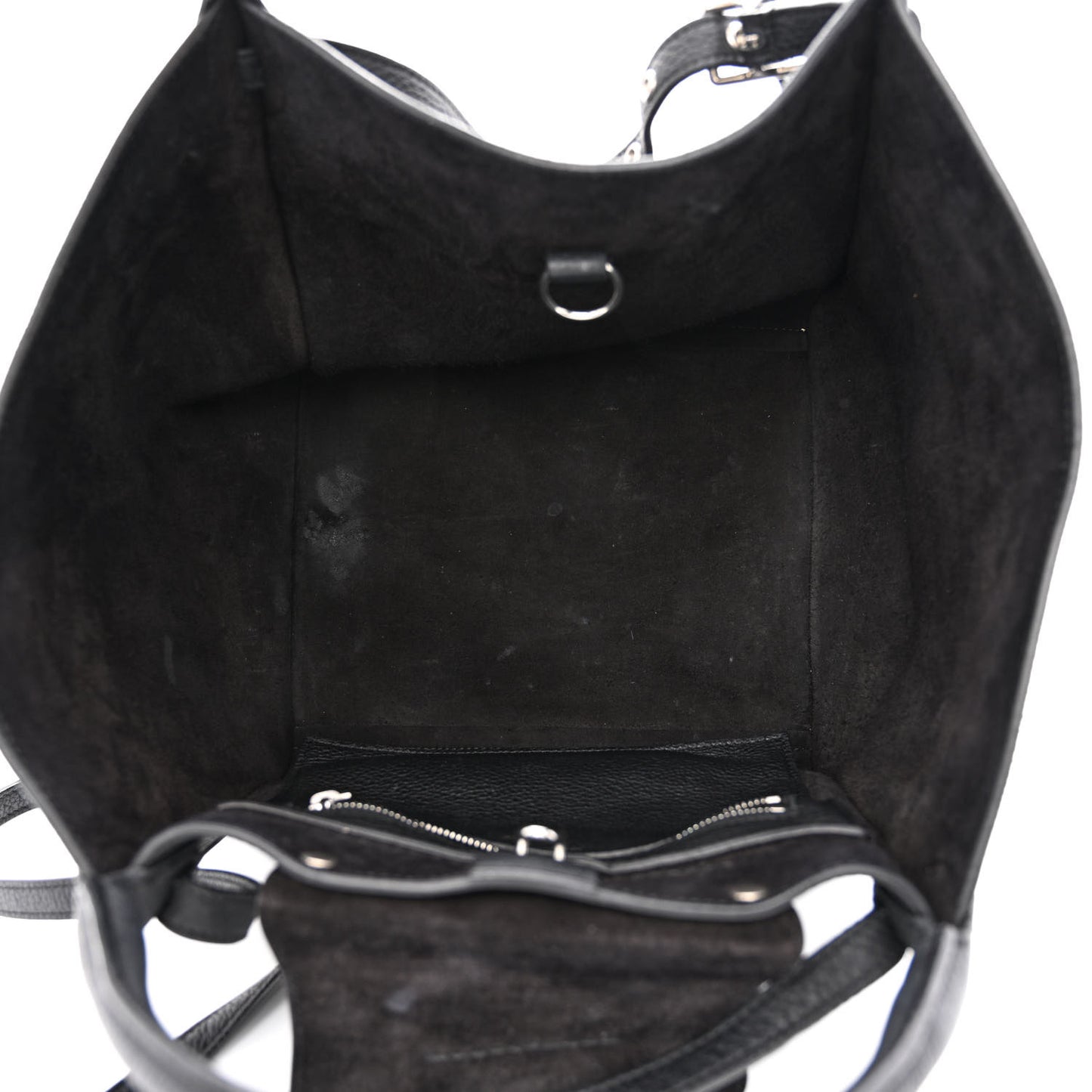 Supple Grained Calfskin Small Big Bag Black