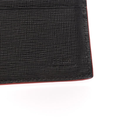 Fendi Vitello Elite Flamingo Lightning Monster Eyes Bi-Fold Wallet Rosso White Black 6 of 6