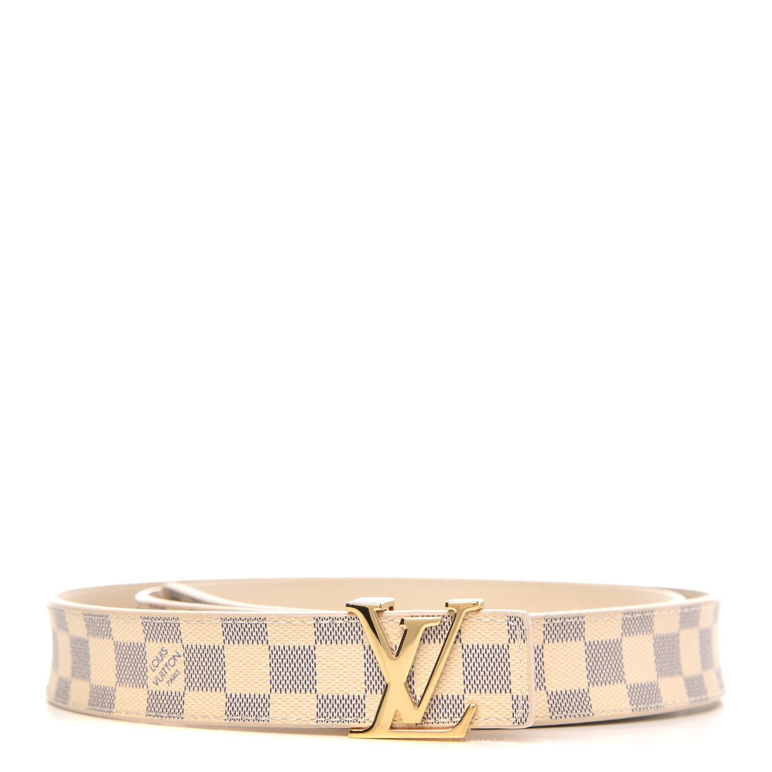 Louis Vuitton Mini Damier Azur 25mm LV Initiales Belt 90 36 1 of 6