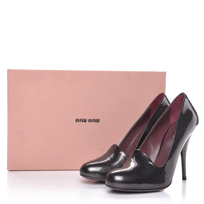 Miu Miu Vernice Mordore Pumps 38 Piombo 12 of 12