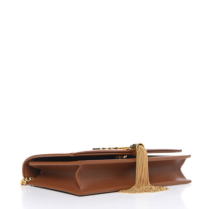 Saint Laurent Smooth Calfskin Classic Monogram Kate Tassel Chain Wallet Brown 4 of 12