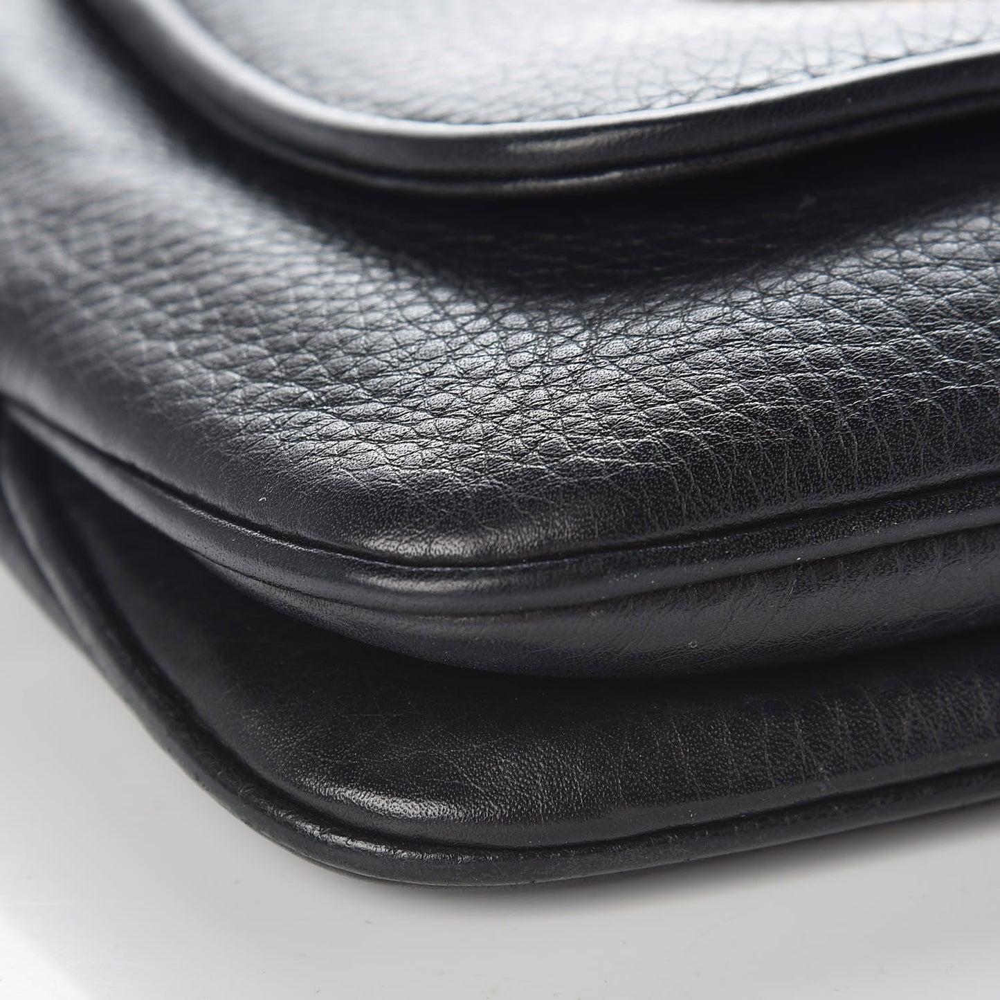 Pebbled Calfskin Small 1973 Chain Shoulder Bag Black