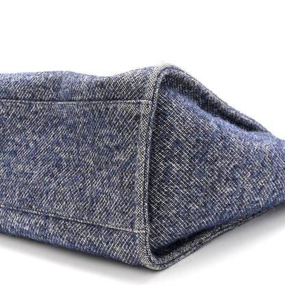 Chanel Mixed Fibers Calfskin Medium Deauville Tote Blue 9 of 11