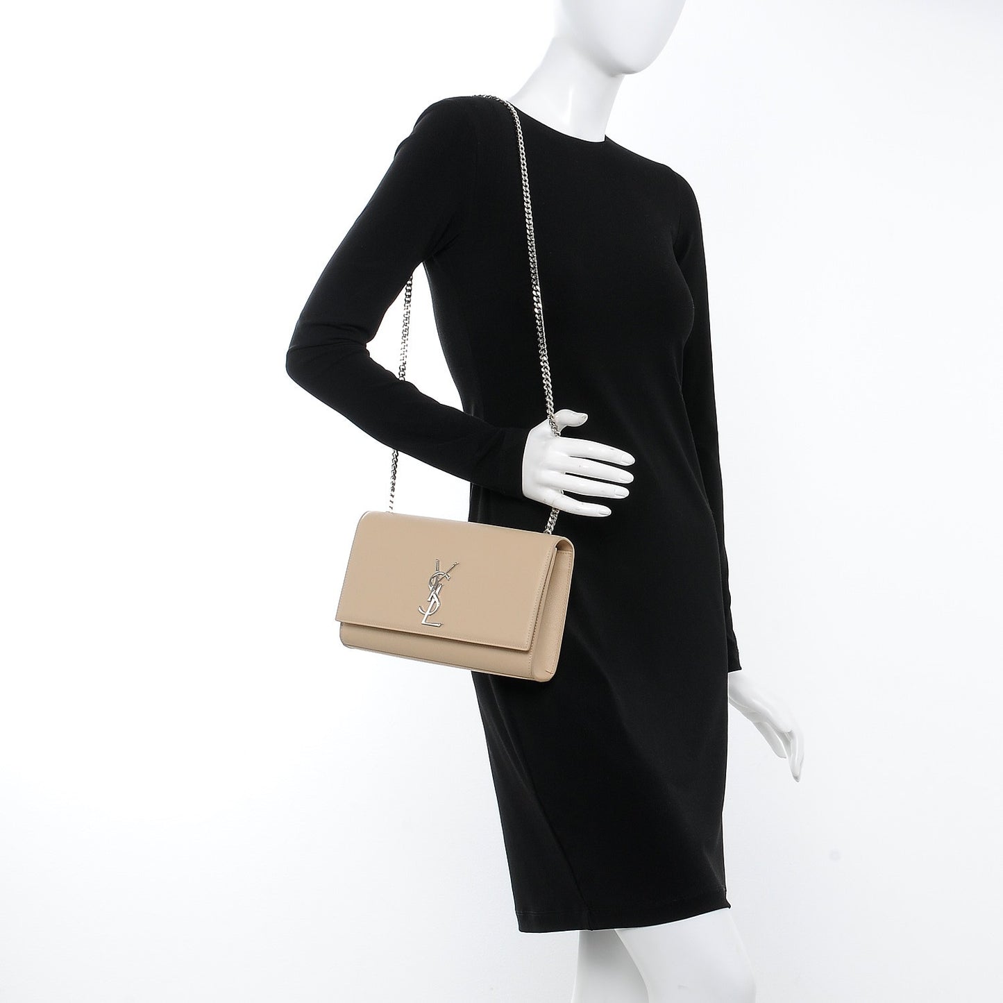 Grain De Poudre Medium Monogram Kate Satchel Nude Powder