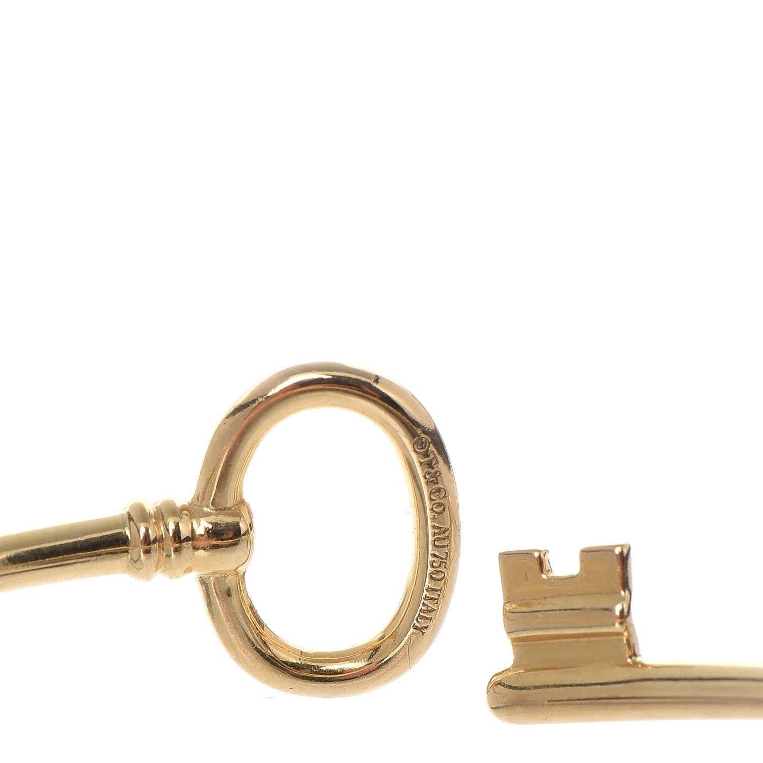 Tiffany 18K Yellow Gold Keys Wire Bracelet 6 of 6
