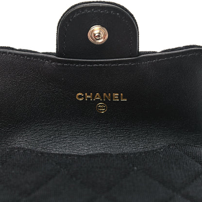 Chanel Jersey Quilted Flap Chain Waist Bag Black 5 of 11