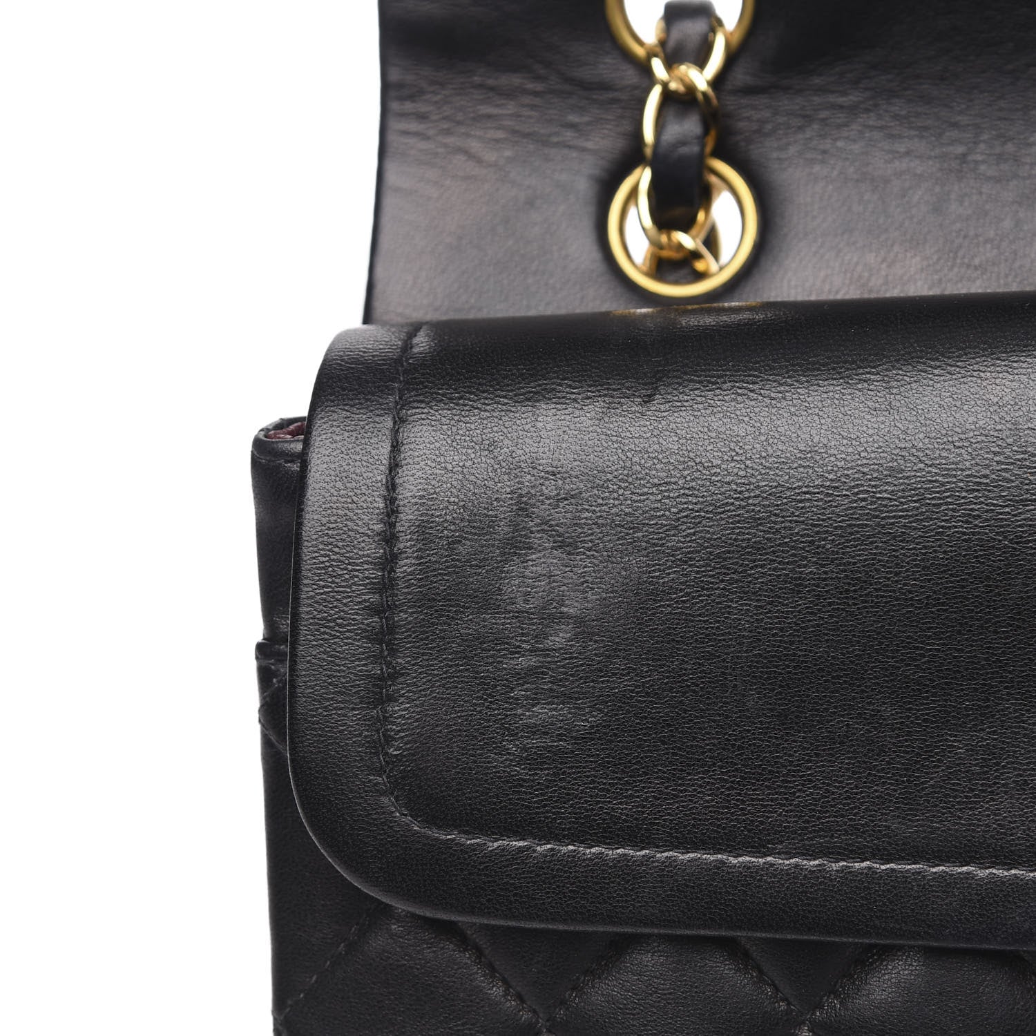 Chanel Lambskin Quilted Medium Double Flap Black 15 of 15