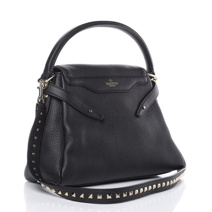 Valentino Garavani Grained Lagun Calfskin Rockstud Twiny Top Handle Bag Black 3 of 10