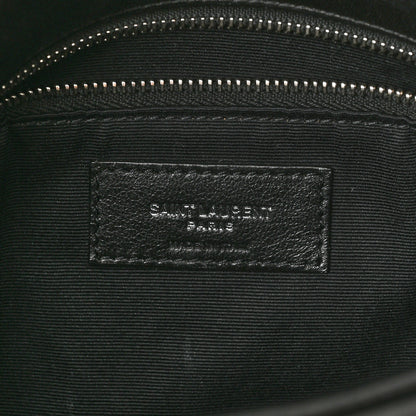 Saint Laurent Lambskin Quilted Small Loulou Puffer Monogram Chain Satchel Black 7 of 11