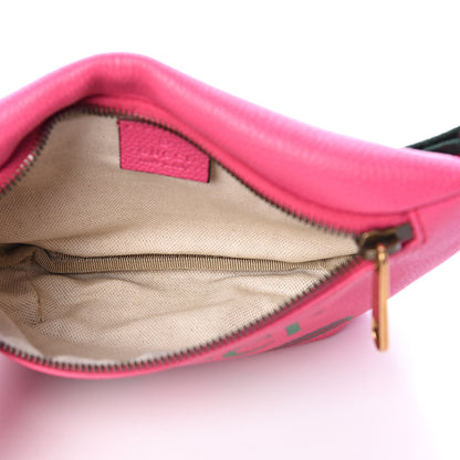 Gucci Grained Calfskin Small Logo Belt Bag Box Pink Green 4 of 9