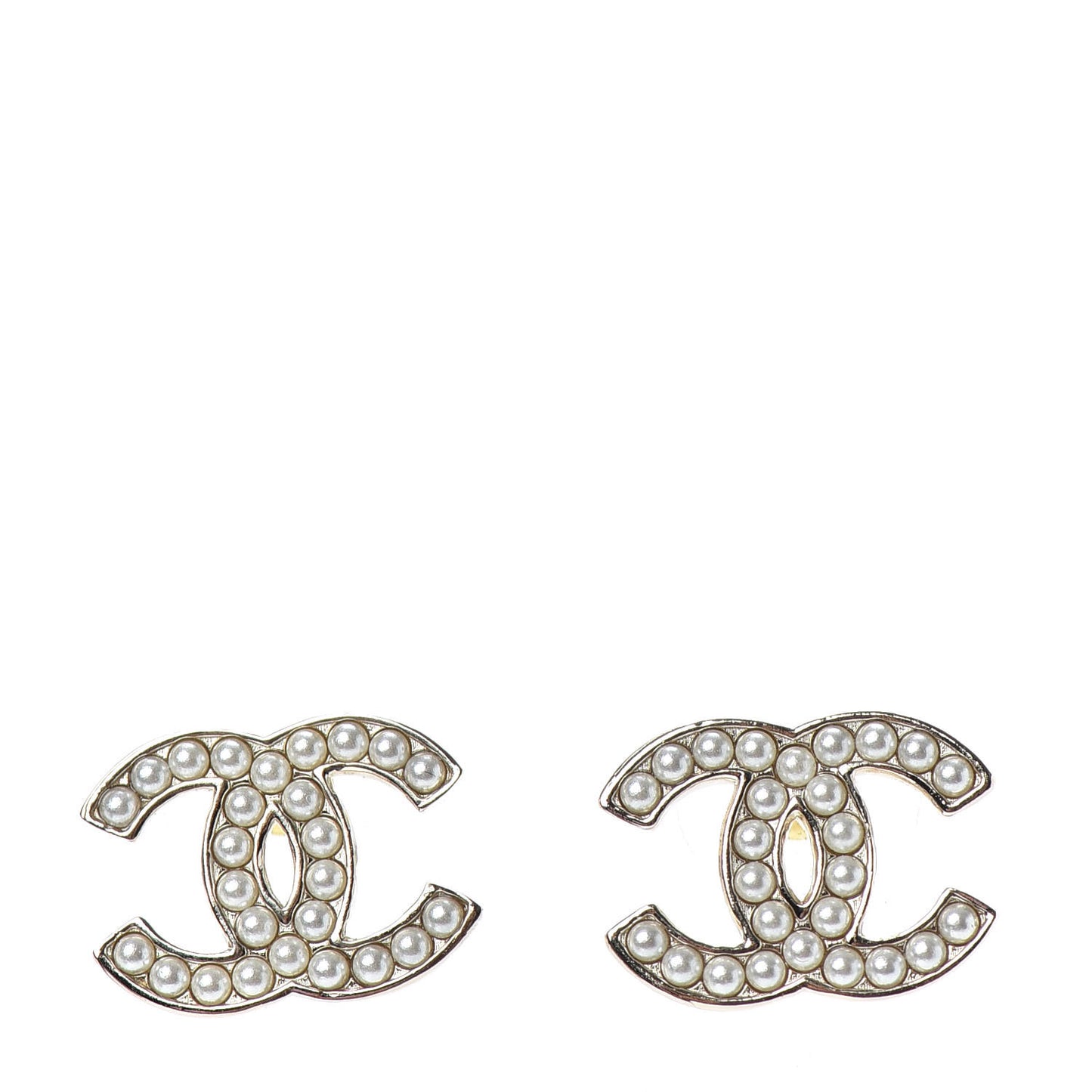 Pearl CC Earrings Gold