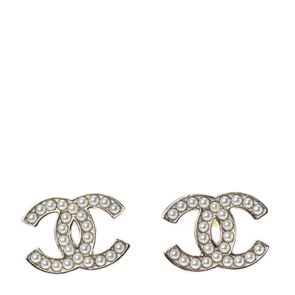 Chanel Pearl CC Earrings Gold 1 of 4