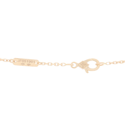 Van Cleef & Arpels 18K Rose Gold Diamond Vintage Alhambra Pendant Necklace 4 of 6
