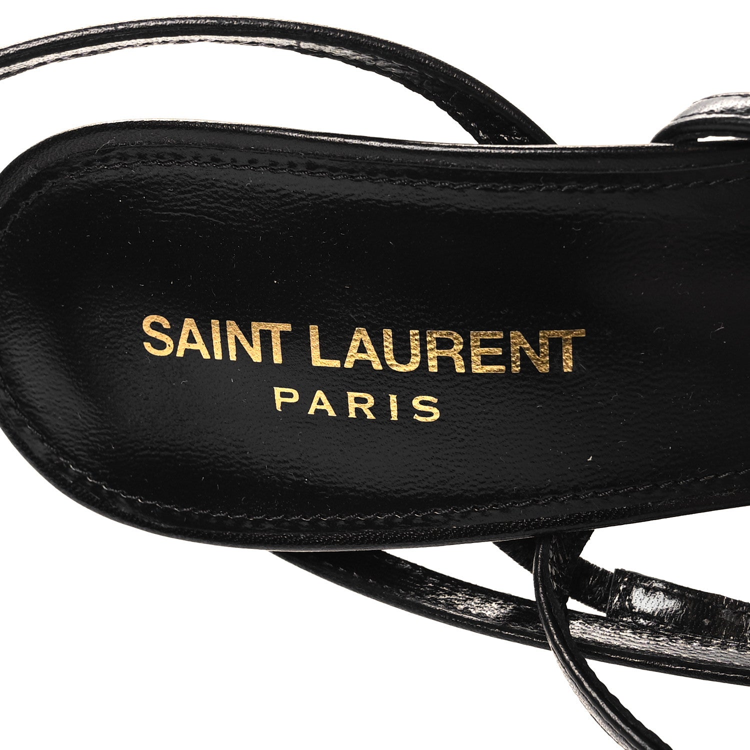 Saint Laurent Calfskin New Belfagor Sexy 110mm Ankle Strap Sandals 40 Black 8 of 8