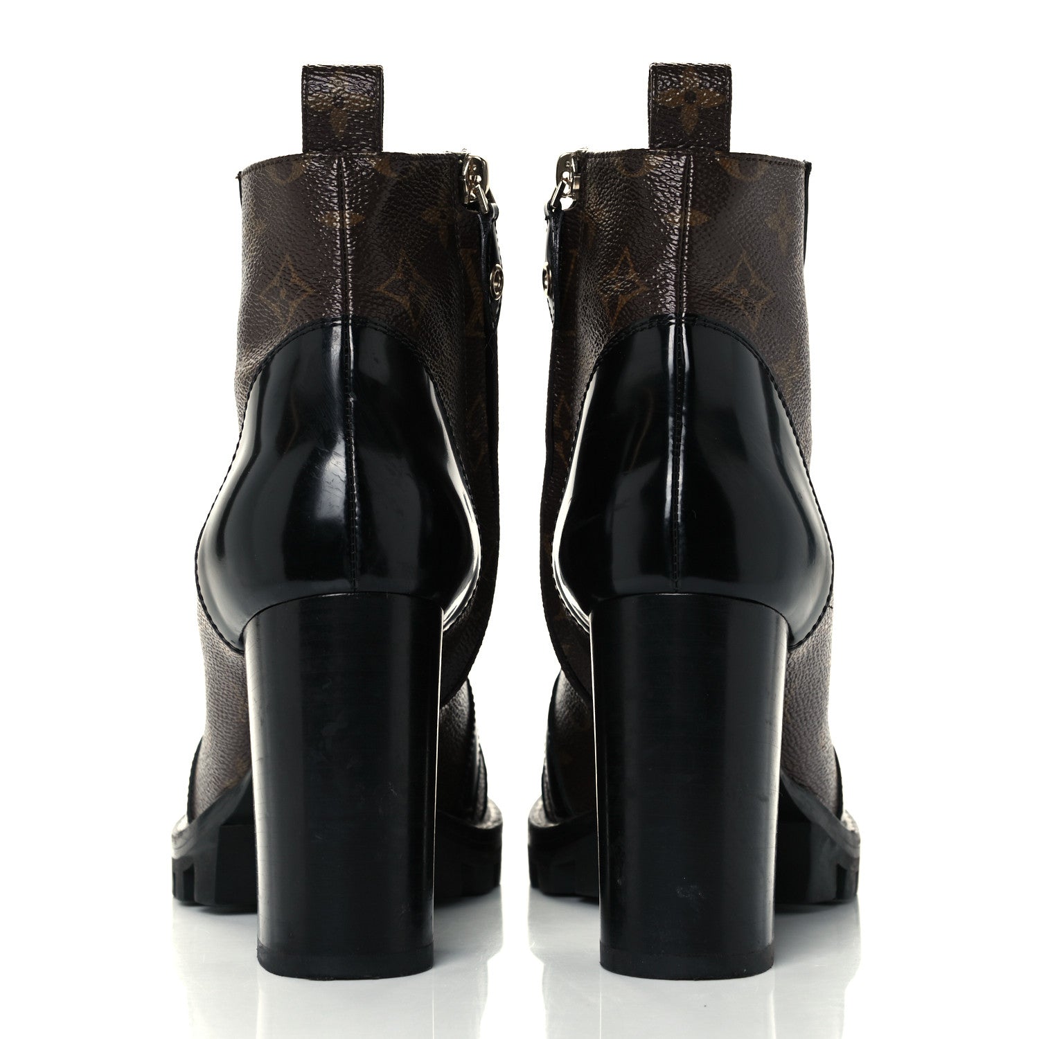 Louis Vuitton Patent Calfskin Monogram Star Trail Ankle Boots 39 Black 5 of 8