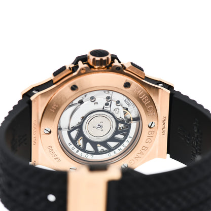 Hublot 18K Rose Gold Rubber 44mm Big Bang Automatic Watch Black 301.PX.130.RX 4 of 4