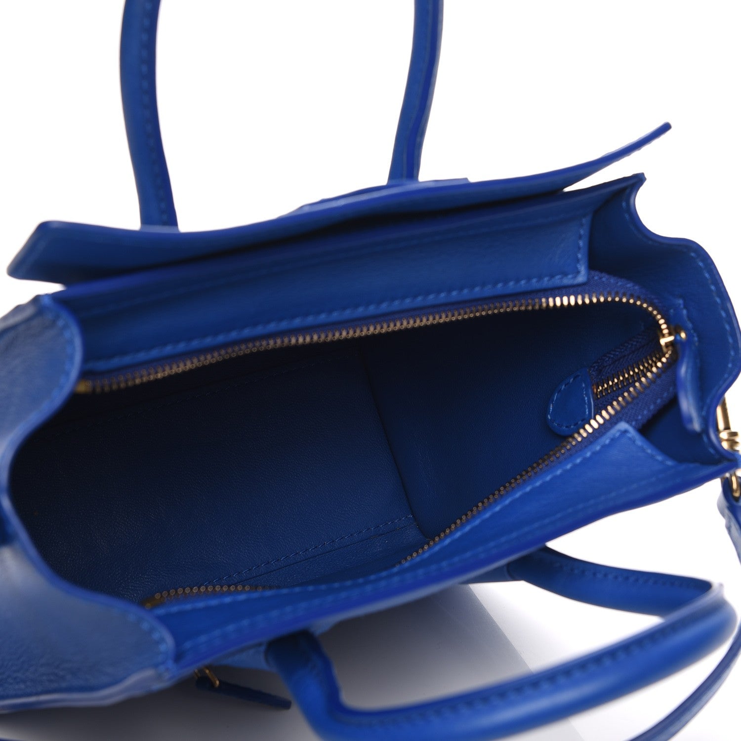 Celine Smooth Calfskin Nano Luggage Royal Blue 5 of 7