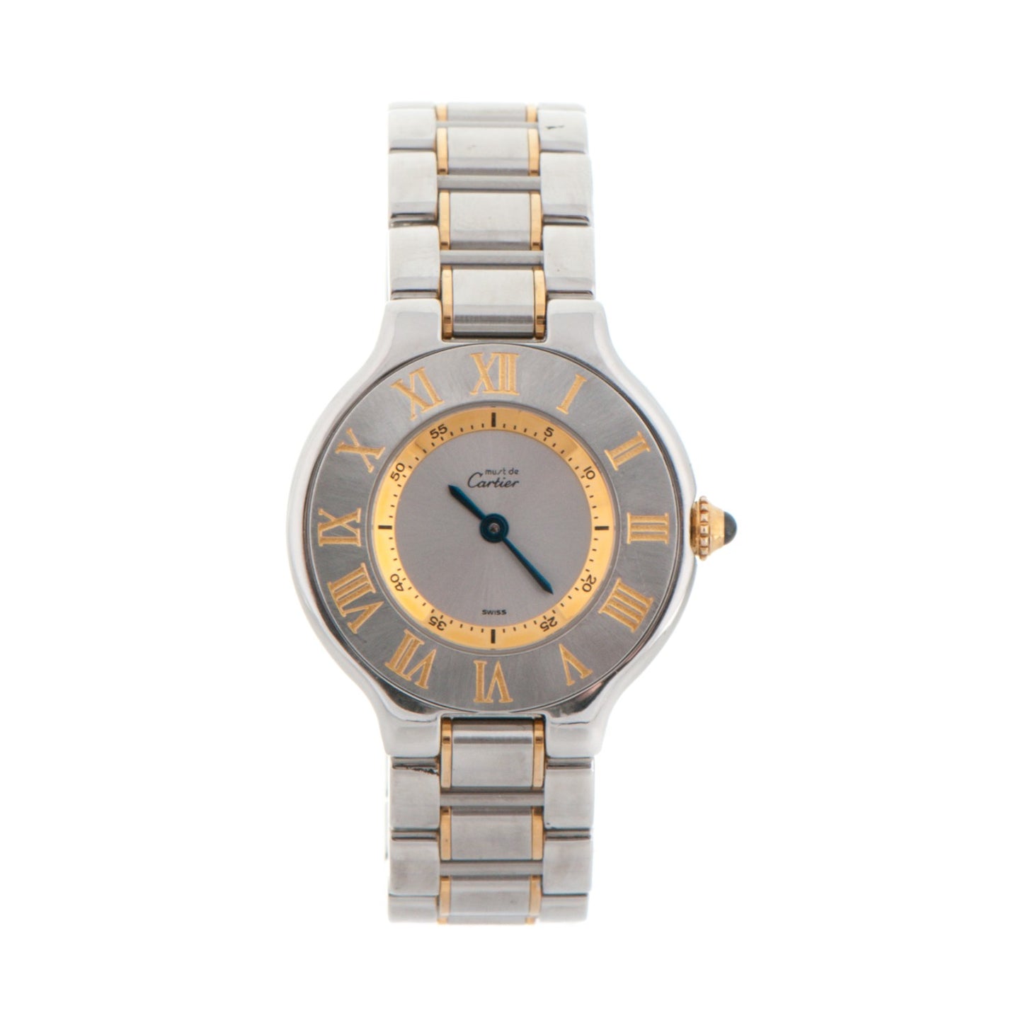 Stainless Steel 18K Yellow Gold 28mm Must De 21 Quartz Watch