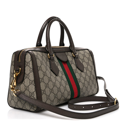 Gucci GG Supreme Monogram Web Medium Ophidia Boston Brown 3 of 10