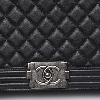 Chanel Lambskin Quilted New Medium Boy Flap Black 13 of 14