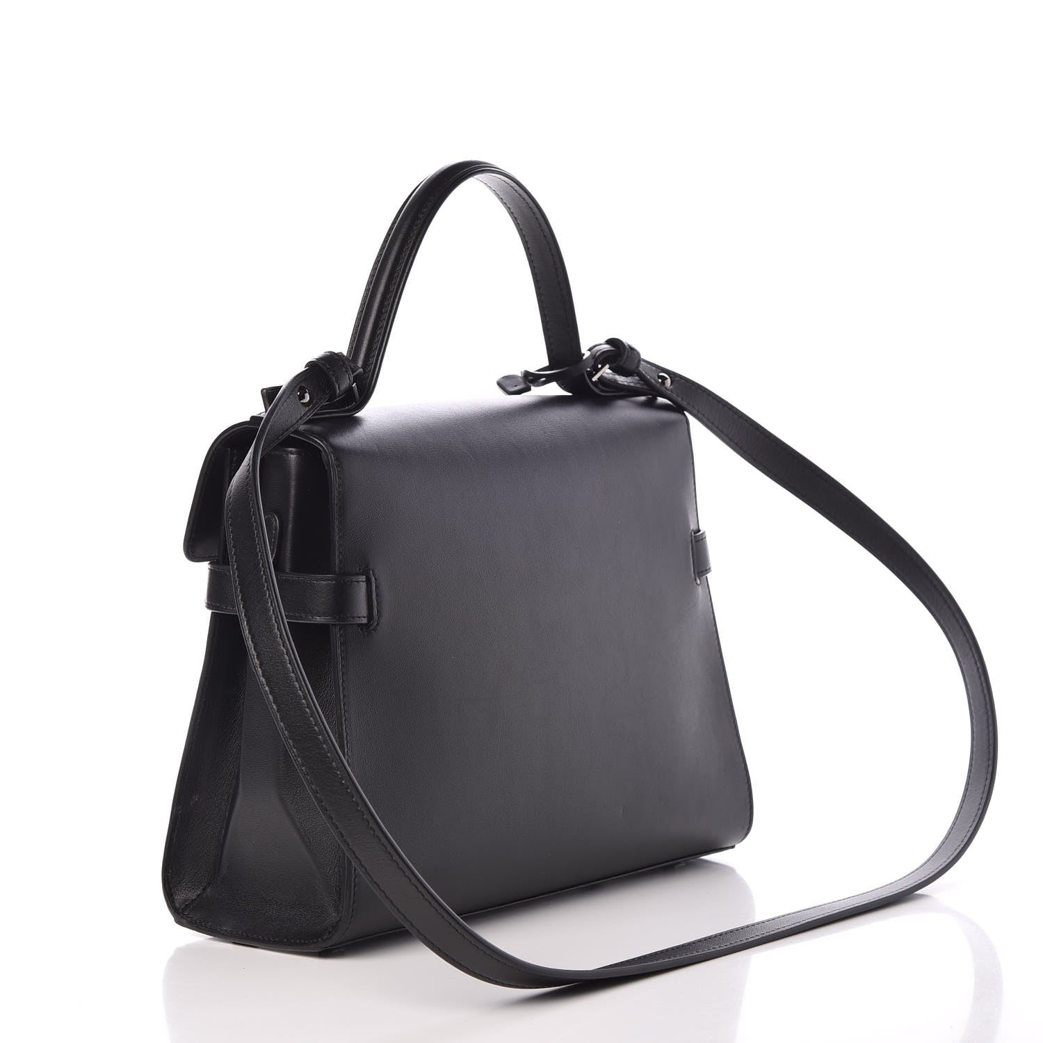 Delvaux Calfskin MM Tempete Satchel Black 3 of 8